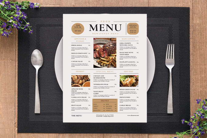 Gig Preview - Design restaurants menu, food menu using canva