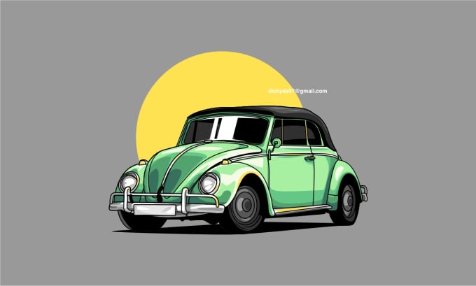 Gig Preview - Create design car vector illustration