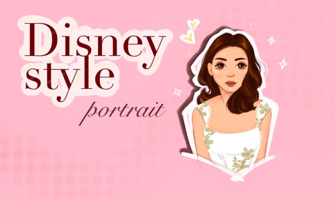 Gig Preview - Draw cute disney style cartoon portrait of you or your pet