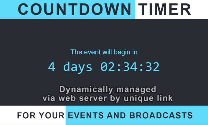 Gig Preview - Countdown timer for your live streaming vmix, obs