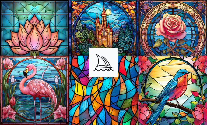 Gig Preview - Create high quality digital stained glass using best ai