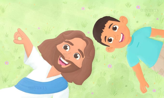 Gig Preview - Draw cute christian illustrations for children