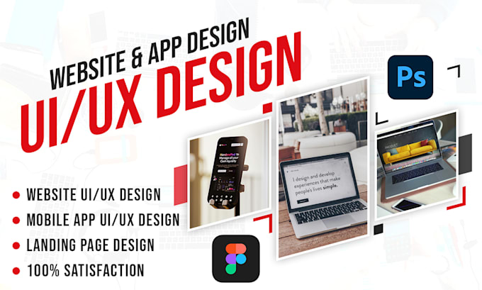 Gig Preview - Do website UI UX, landing page, mobile app UI design