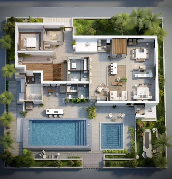 Gig Preview - Design high quality 2d and 3d floor plan rendering