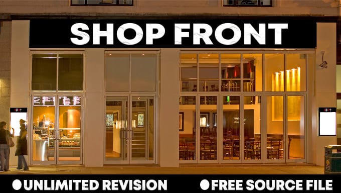 Gig Preview - Create VIP shop front, storefront, and window graphics