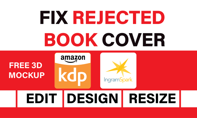 Gig Preview - Fix error, modify, edit, resize book cover, paperback book cover, hardcover