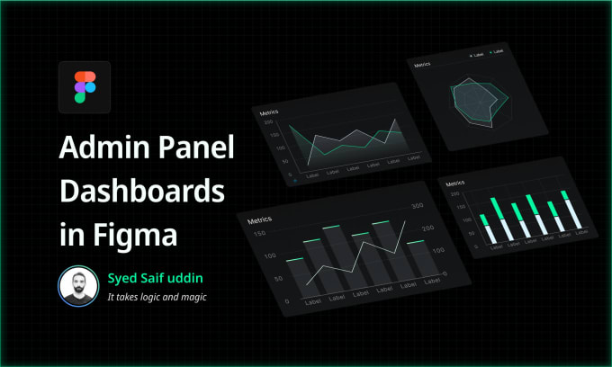 Gig Preview - Design admin panel dashboards, wireframes in figma UI UX