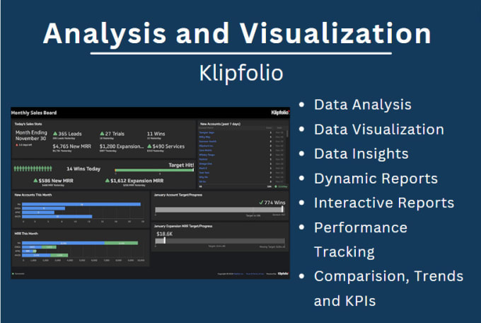 Gig Preview - Create interactive dashboard using klipfolio