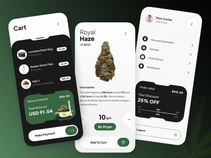 Bestseller - develop cannabis app, cbd website, cannabis delivery app, weed delivery app