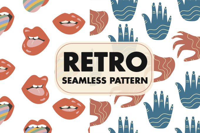 Gig Preview - Create a retro seamless pattern with a 60s or 70s vibe