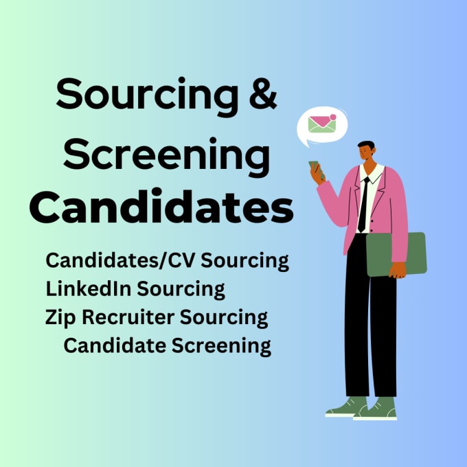 Gig Preview - Support 360 recruitment resume screening sourcing candidates