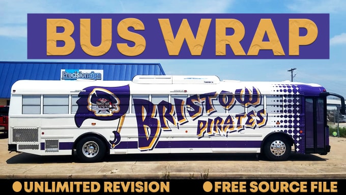 Gig Preview - Design unique school bus wrap, trip bus, and vehicle wrap