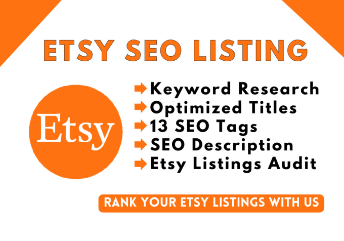 Gig Preview - Do etsy SEO listings with etsy product titles, tags and description