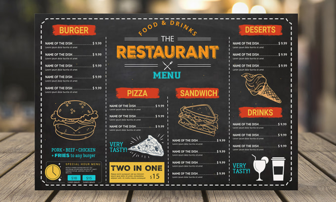 Gig Preview - Do digital menu, menu board, menu card and menu book within 24 hours