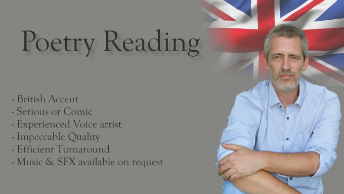 Gig Preview - Record your poetry with a british accent