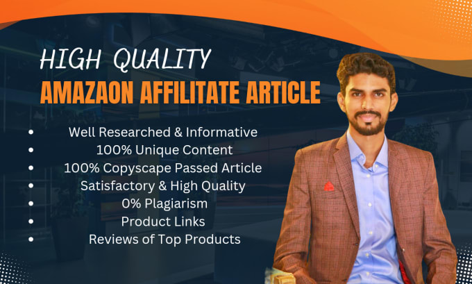 Gig Preview - Write SEO friendly amazon affiliate articles and blog posts