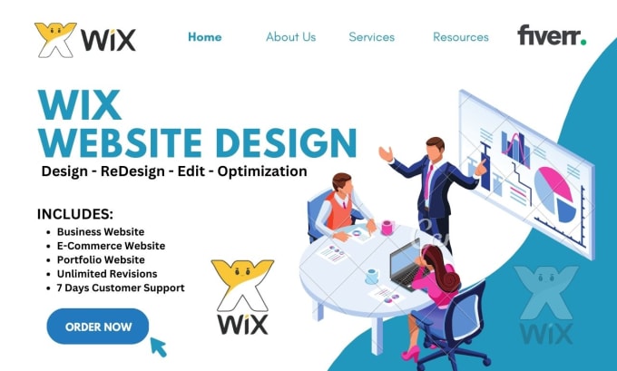 Gig Preview - Do professional wix website design, edit, and optimization