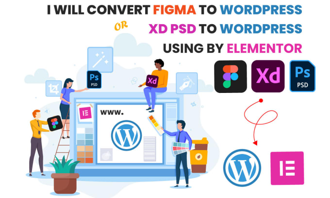 Gig Preview - Convert figma to wordpress or xd PSD to wordpress using elementor