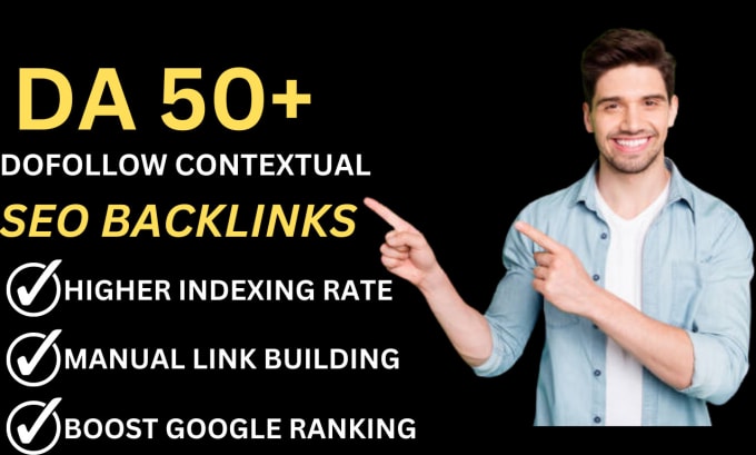 Gig Preview - Do high quality do follow SEO backlinks high da authority link building service