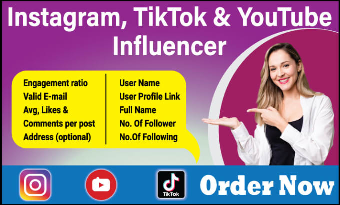 Gig Preview - Best instagram influencer with youtube, for marketing