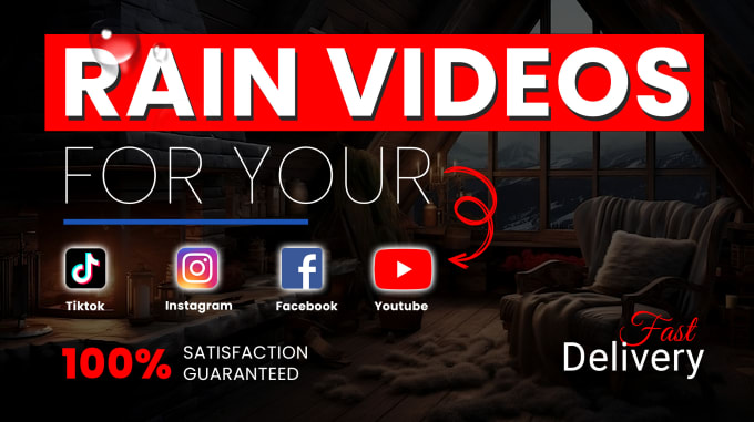 Gig Preview - Create rain videos for your youtube, tiktok, instagram and facebook