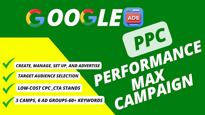 Gig Preview - Implement google ads,PPC search, and performance max campaign