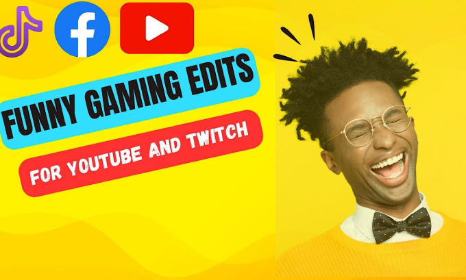 Gig Preview - Do funny gaming video editing with memes for social media