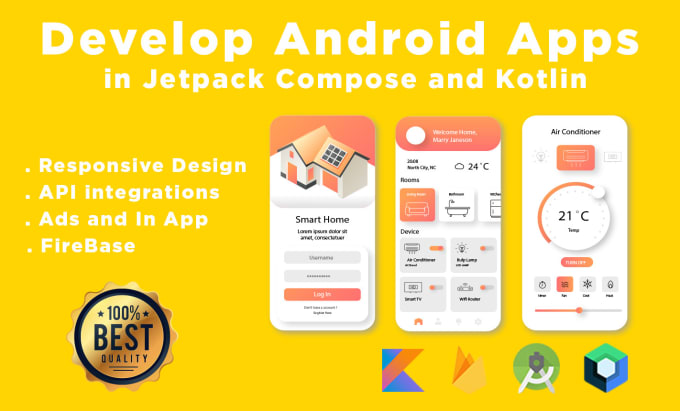 Gig Preview - Develop android apps using jetpack compose and kotlin