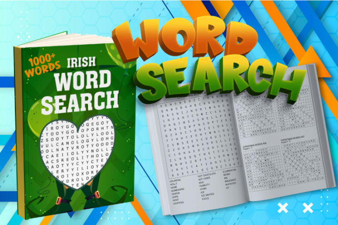 Gig Preview - Spanish french german word search puzzle for amazon KDP