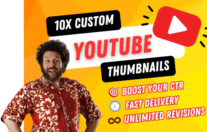 Gig Preview - Design a mind blowing attractive youtube thumbnail tiktok