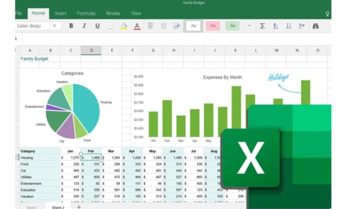 Gig Preview - Build a custom excel spreadsheet with formulas and charts