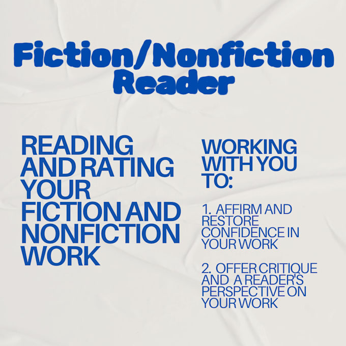 Gig Preview - Read and review your fiction or nonfiction