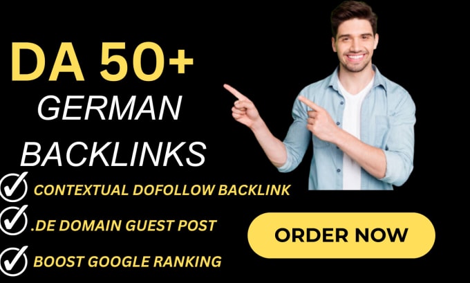 Gig Preview - White hat SEO do follow german guest posts backlinks