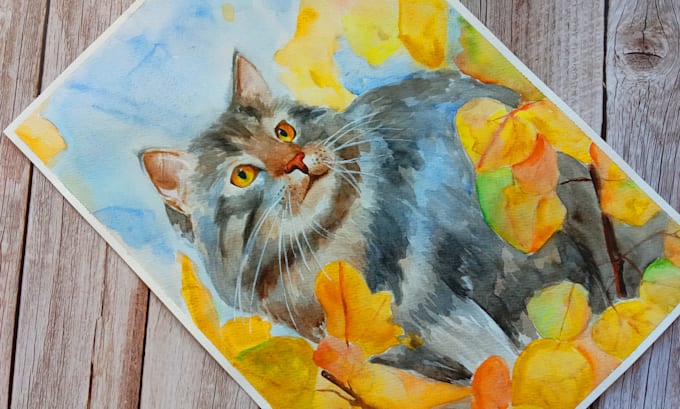 Bestseller - draw watercolor portrait of your pet or animal