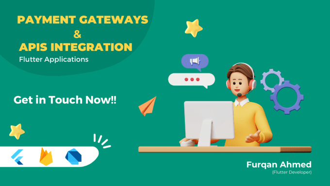 Bestseller - do firebase, apis, and payment gateways integration in flutter