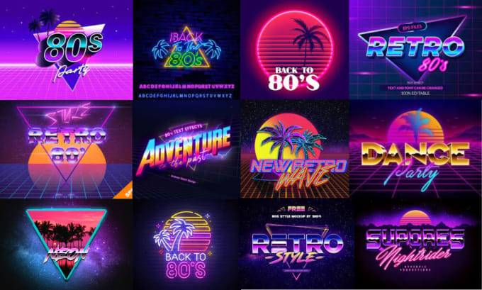 Bestseller - design a custom retro vintage, 80s, 90s, synthwave logo for you