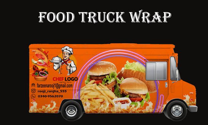 Gig Preview - Do food truck, food trailer, food stall, container wrap