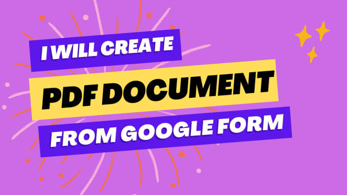 Gig Preview - Create a pdf document with google form answers with custom template