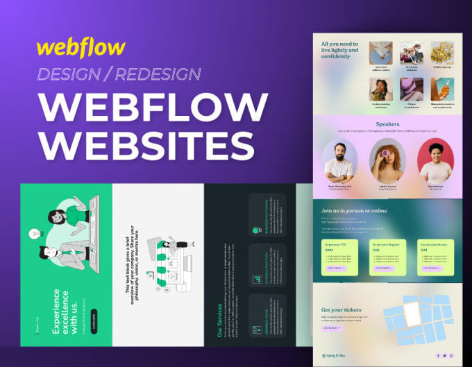 Gig Preview - Design or redesign responsive webflow website