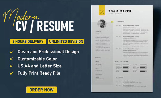 Gig Preview - Design modern, professional resume, CV, portfolio in canva in 2hrs