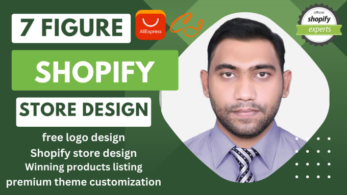 Gig Preview - Develop profitable shopify store design, shopify website, dropshipping store