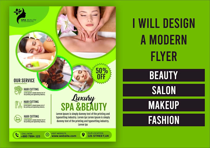 Gig Preview - Design hair extension, salon, beauty, women flyers