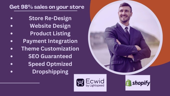 Gig Preview - Create shopify ecwid lightspeed, dropshipping store for your product