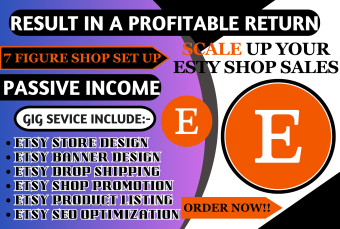 Gig Preview - Set up etsy digital products, etsy SEO, and etsy shop setup