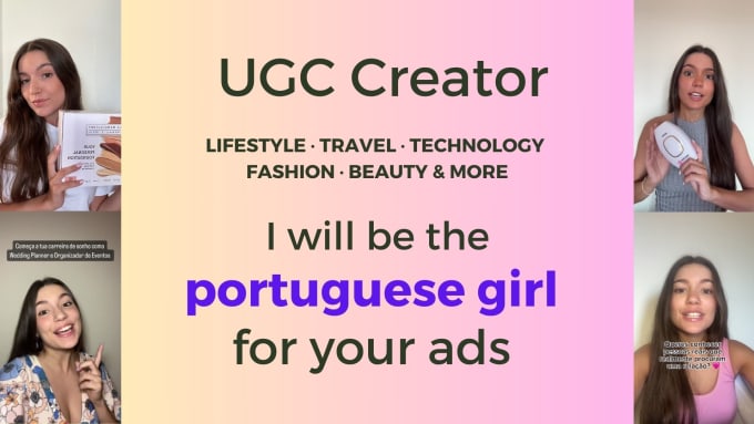 Gig Preview - Be your portuguese ugc and content creator