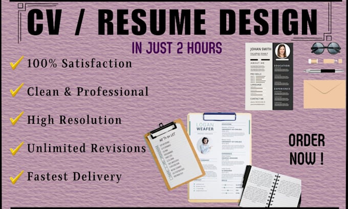 Gig Preview - Design infographic CV, resume portfolio in 2 hours