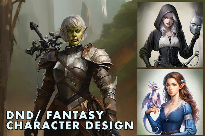 Gig Preview - Draw your dnd character illustrations or concept art