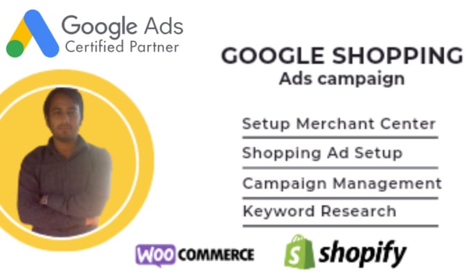 Gig Preview - Setup google shopping ads for ecommerce and shopify store