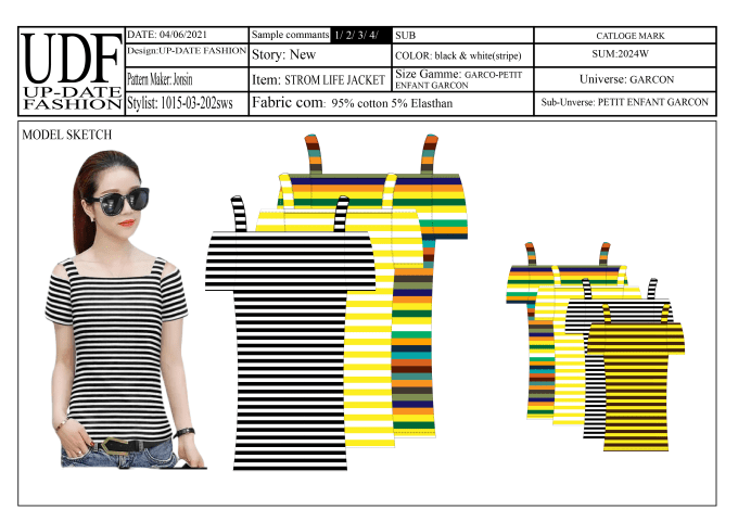 Gig Preview - Technical flat sketch and tech pack create