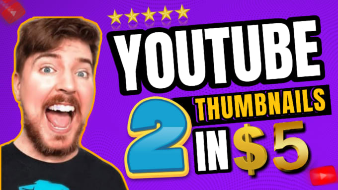 Gig Preview - Design HQ attractive youtube thumbnails